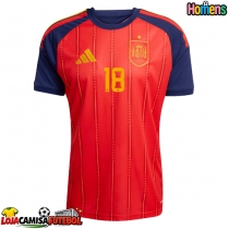 Camisa de Futebol Espanha Martin Zubimendi #18 Equipamento Principal Mundo 2026 Manga Curta